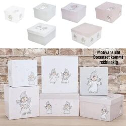 Schutzengel Boxen-Set, rechteckig, 6-teilig